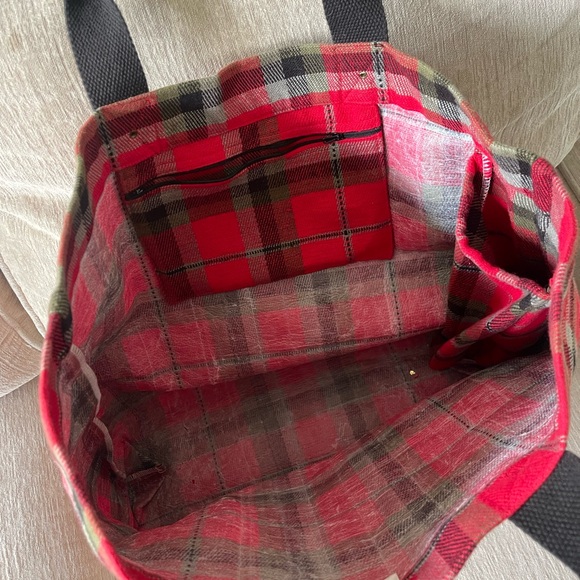 Plaid Bag w/ Straps - Picture 2 of 4